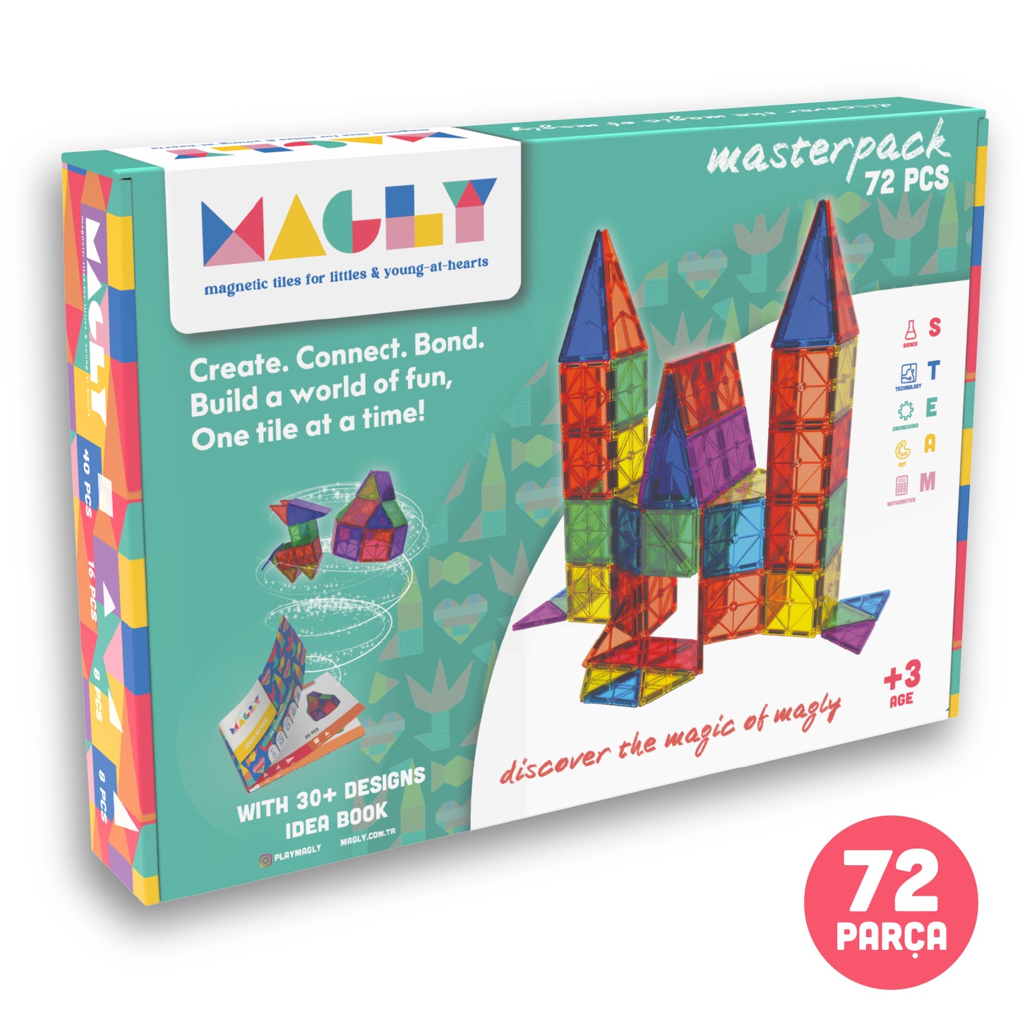 Magly Manyetik Yapı Blokları - 72 Parça