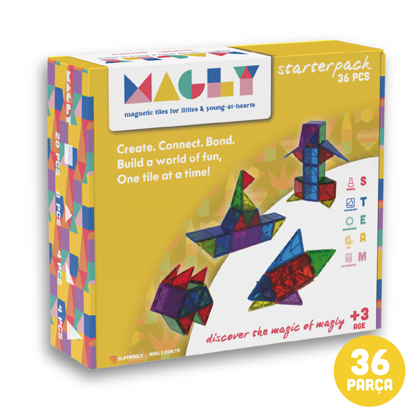 Magly Manyetik Yapı Blokları – 36 Parça