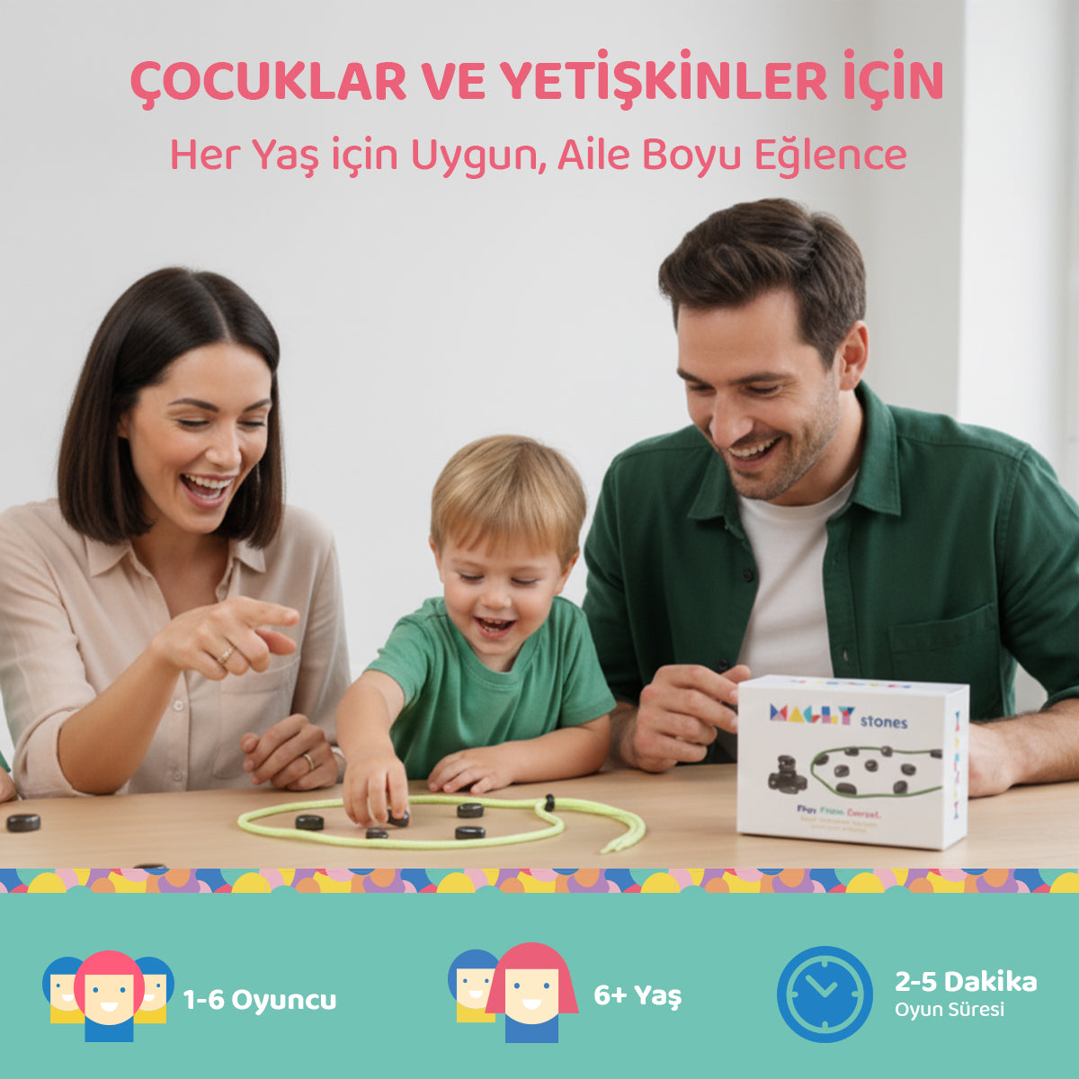 Stones Manyetik Taş Oyunu – 24 Parça Manyetik Satranç Seti