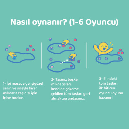 Stones Manyetik Taş Oyunu – 24 Parça Manyetik Satranç Seti