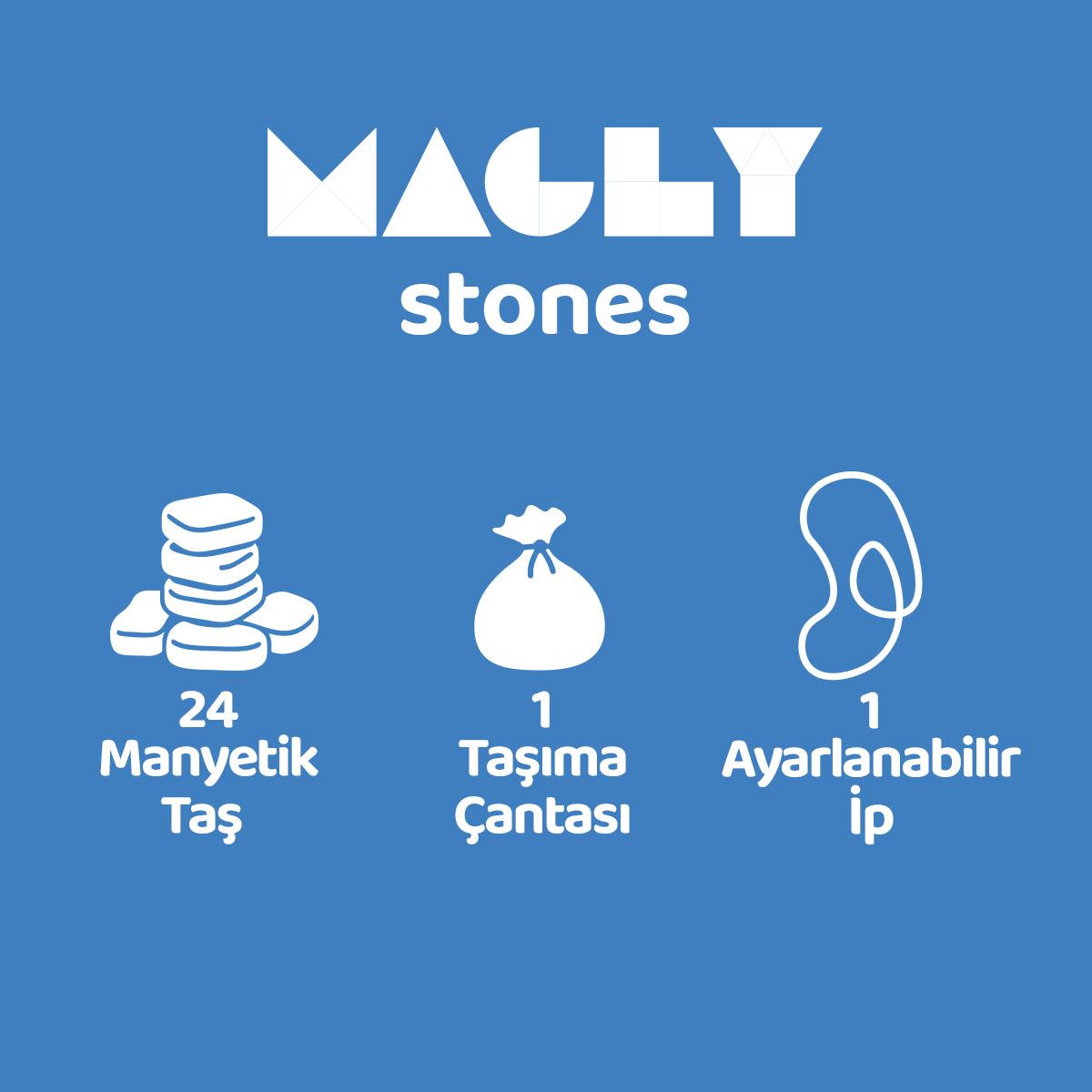 Stones Manyetik Taş Oyunu – 24 Parça Manyetik Satranç Seti